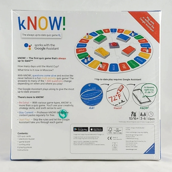Ravensburger kNOW The Always Up-To-Date Quiz Game Google  Assistant - Picture 3 of 13